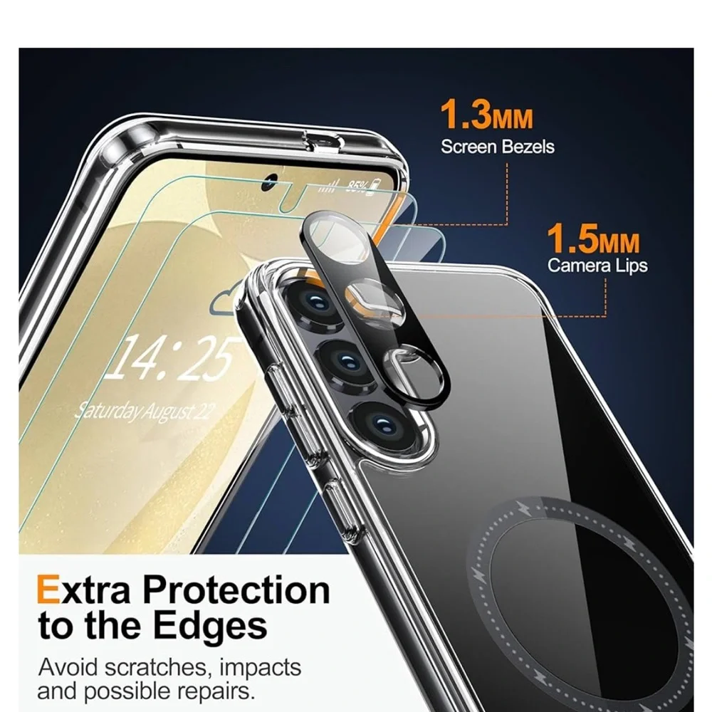 Samsung Clear Phone Case with Screen Protector